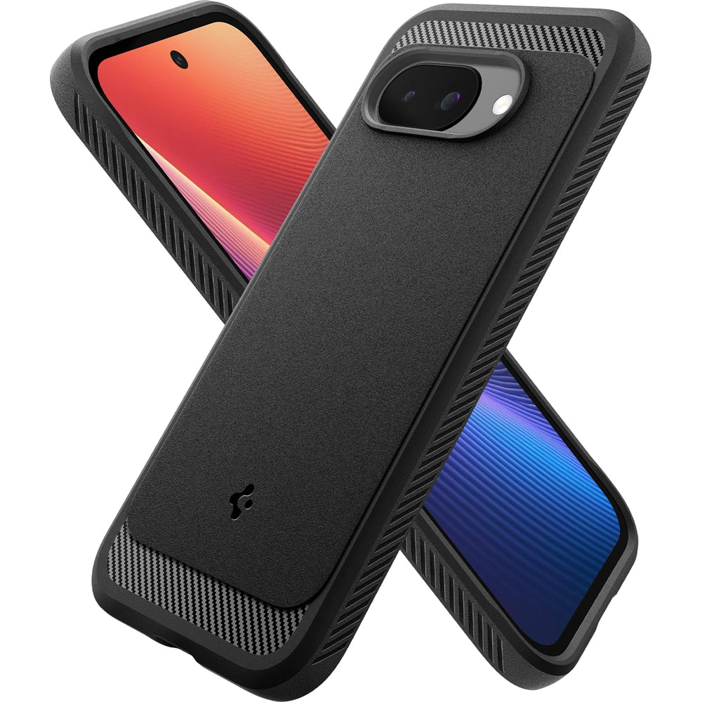 Handyhülle für Google Pixel 9a, Spigen Rugged Armor Mag mit MagSafe, Schwarz
