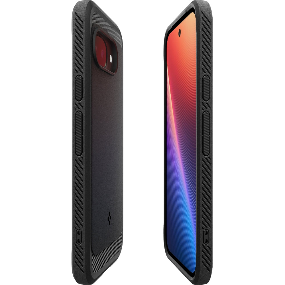 Handyhülle für Google Pixel 9a, Spigen Rugged Armor Mag mit MagSafe, Schwarz