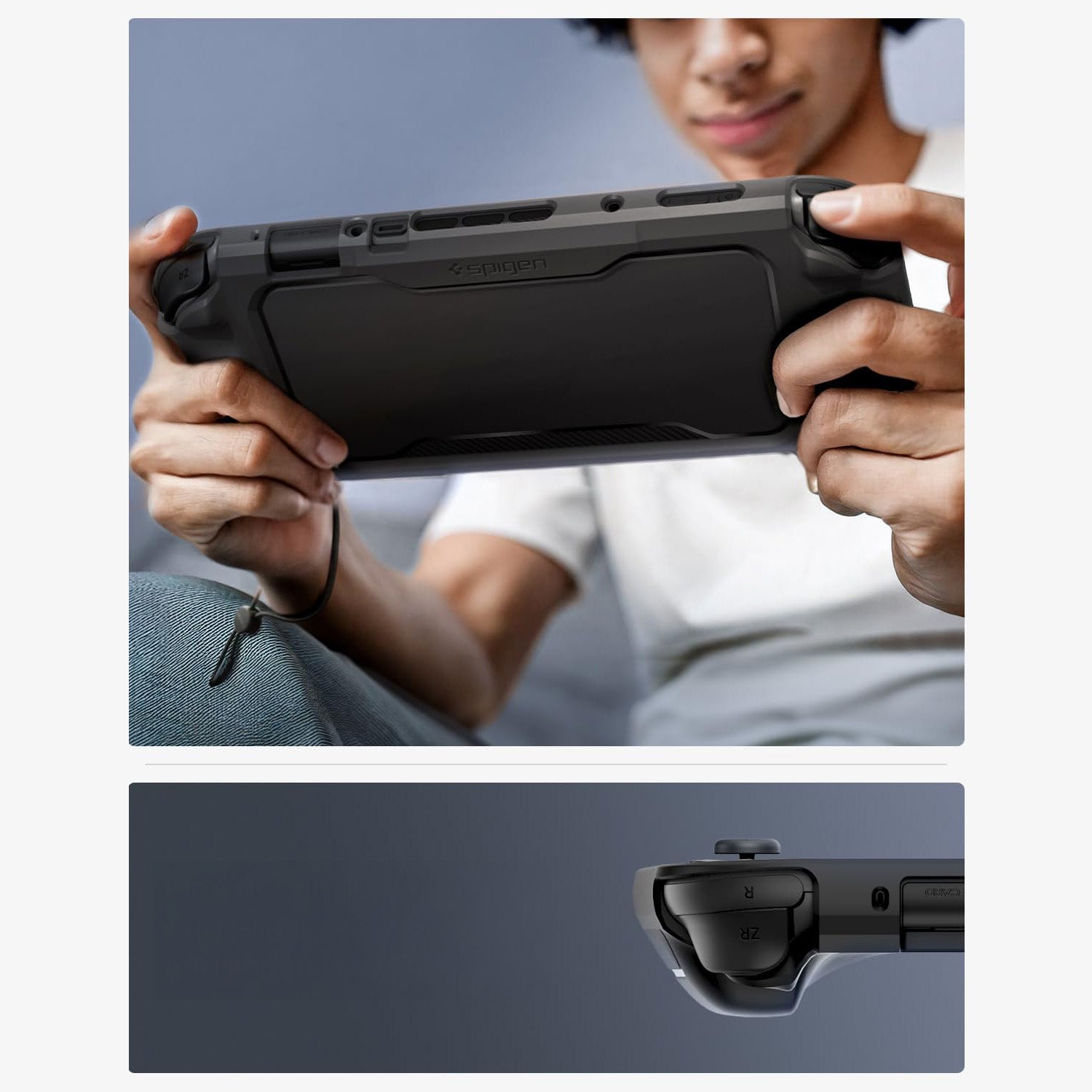 Hülle für Nintendo Switch 2, Spigen Rugged Armor, Schwarz