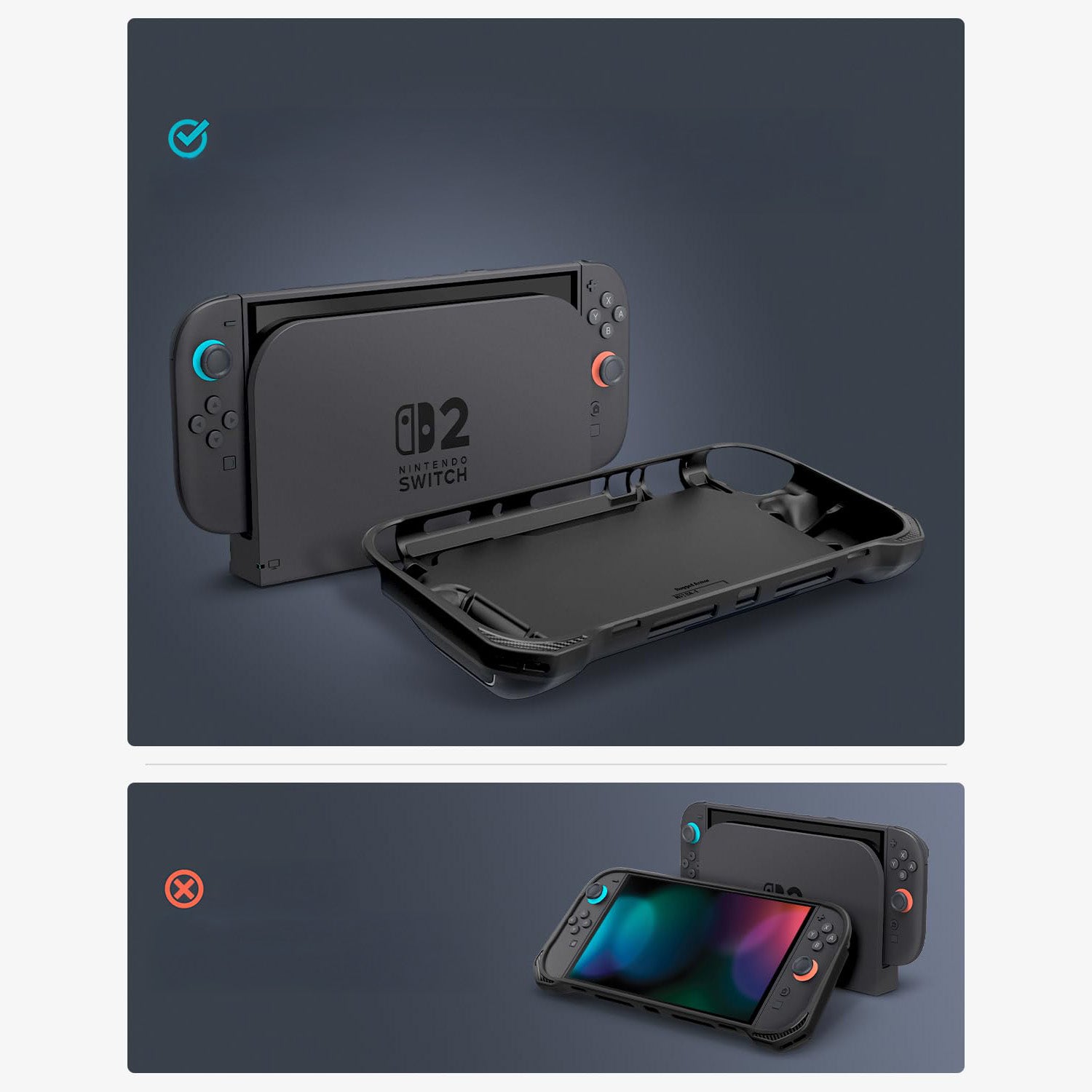 Hülle für Nintendo Switch 2, Spigen Rugged Armor, Schwarz
