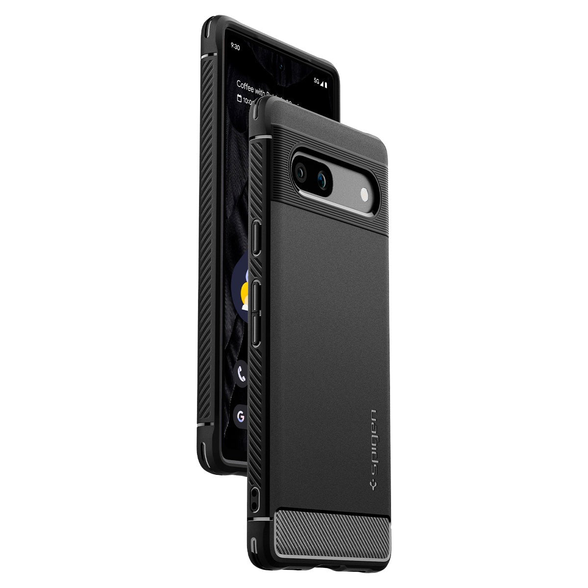 Schutzhülle Spigen Rugged Armor für Pixel 7A, Schwarz