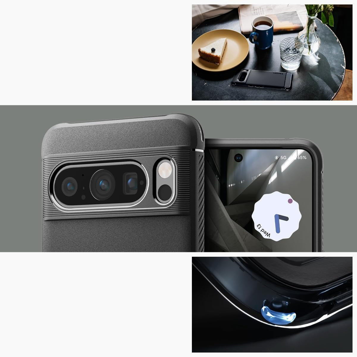 Schutzhülle Spigen Rugged Armor für Google Pixel 8 Pro, Schwarz
