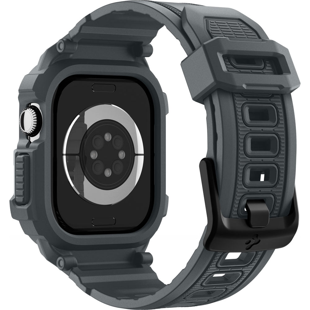 Schutzhülle mit Armband für Apple Watch 11 / 10 46 mm, Spigen Rugged Armor Pro 2, Grau