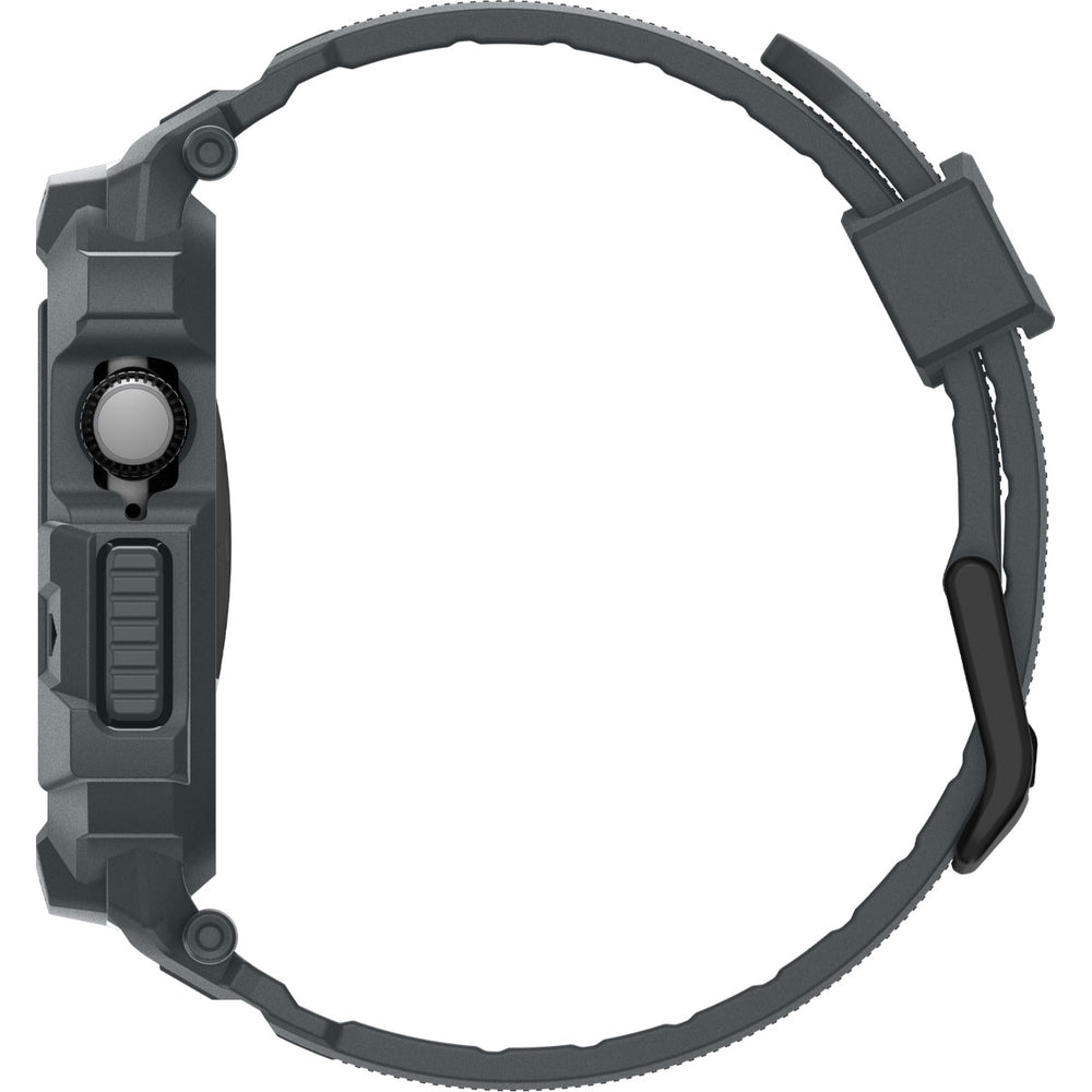Schutzhülle mit Armband für Apple Watch 11 / 10 46 mm, Spigen Rugged Armor Pro 2, Grau