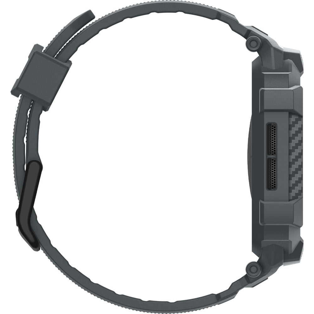 Schutzhülle mit Armband für Apple Watch 11 / 10 46 mm, Spigen Rugged Armor Pro 2, Grau