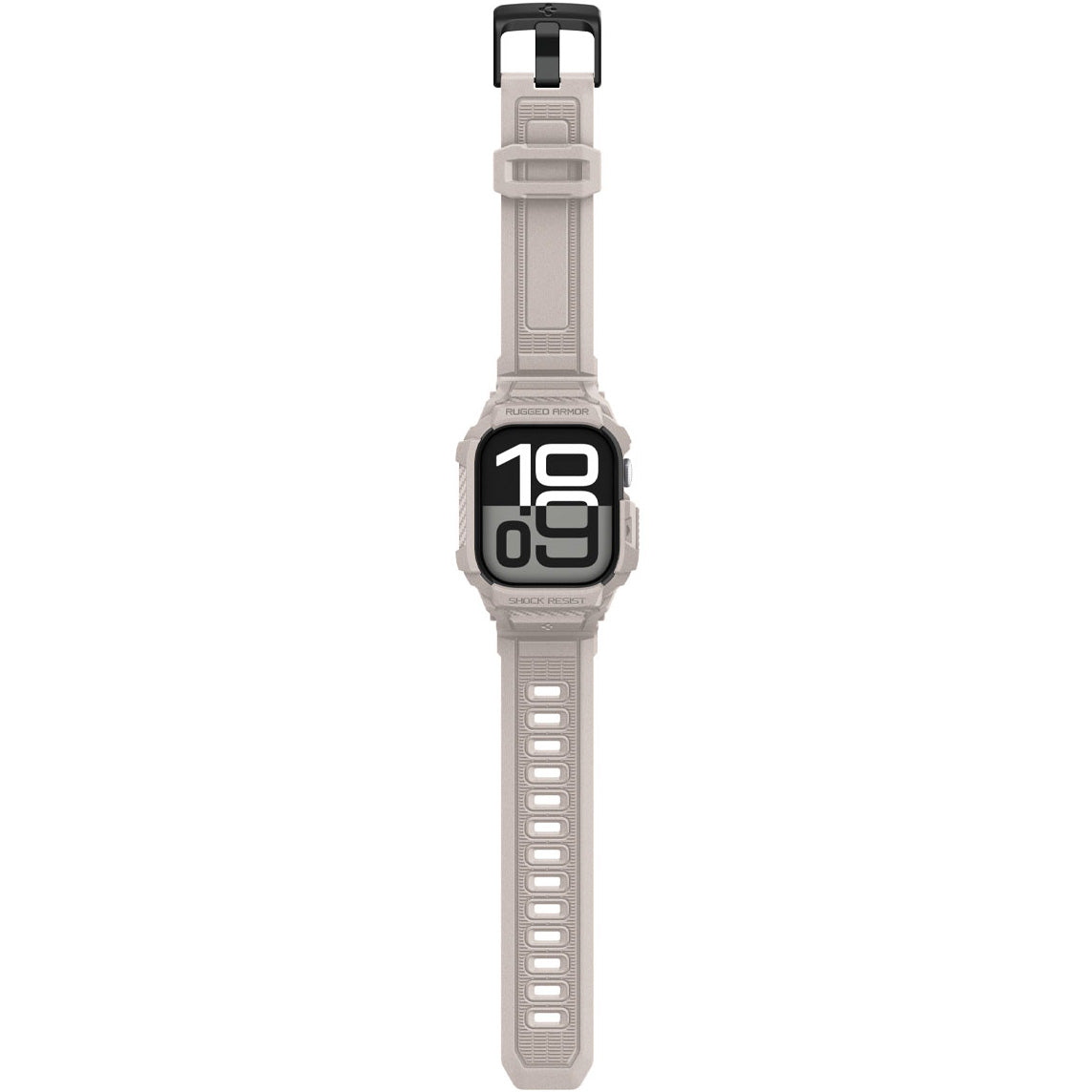 Schutzhülle mit Armband für Apple Watch 11 / 10 42 mm, Spigen Rugged Armor Pro 2, Beige
