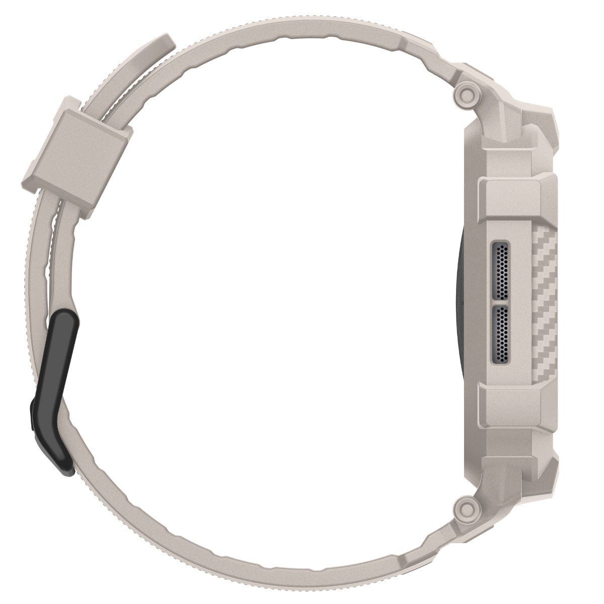 Schutzhülle mit Armband für Apple Watch 11 / 10 42 mm, Spigen Rugged Armor Pro 2, Beige