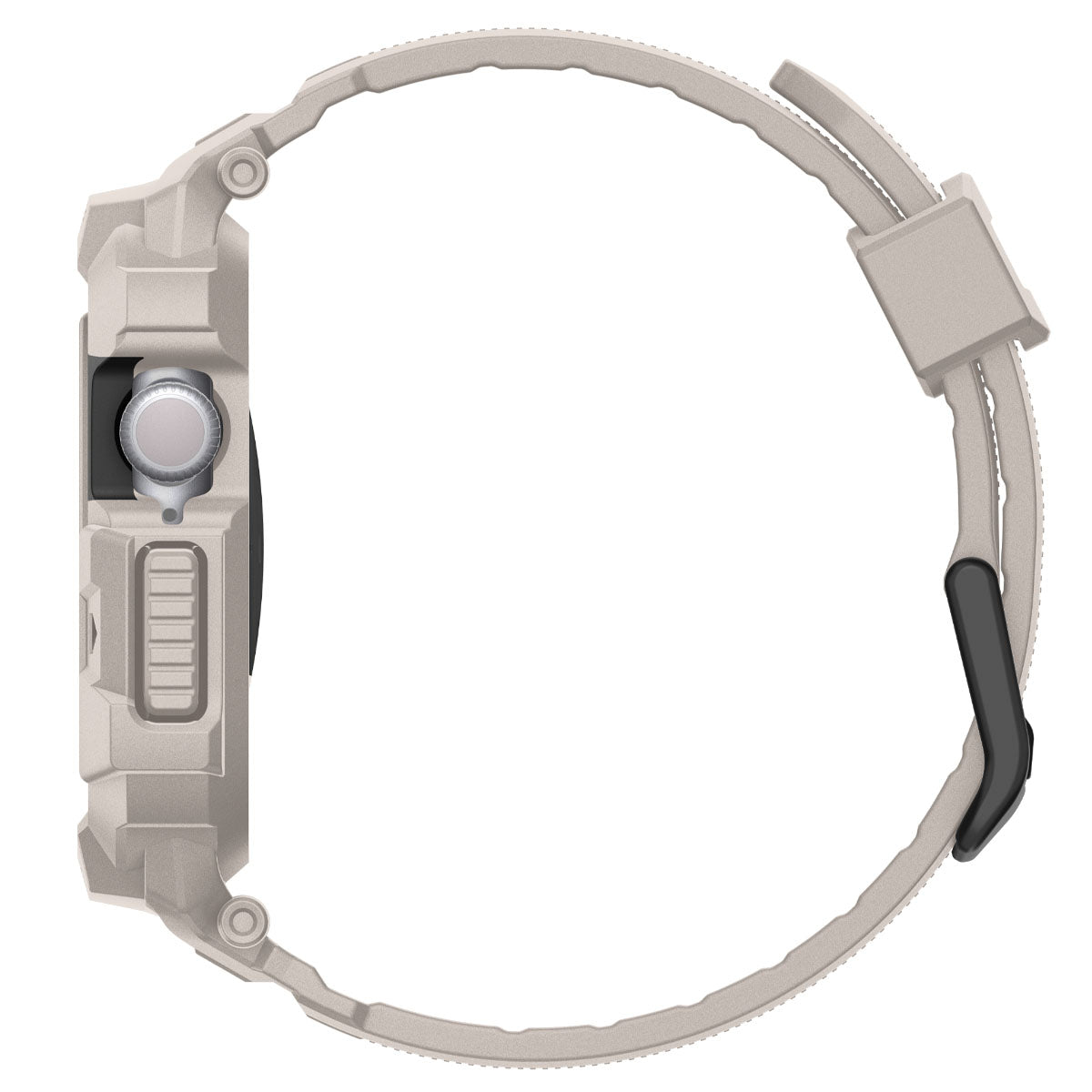 Schutzhülle mit Armband für Apple Watch 11 / 10 42 mm, Spigen Rugged Armor Pro 2, Beige
