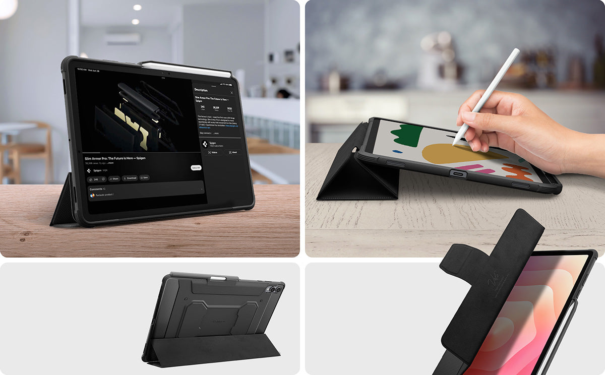 Hülle für Galaxy Tab S11, Spigen Rugged Armor Pro, Schwarz