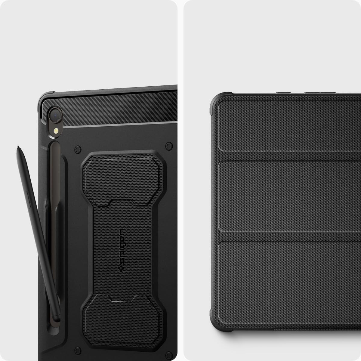 Schutzhülle Spigen Rugged Armor Pro für Galaxy Tab S9, Schwarz