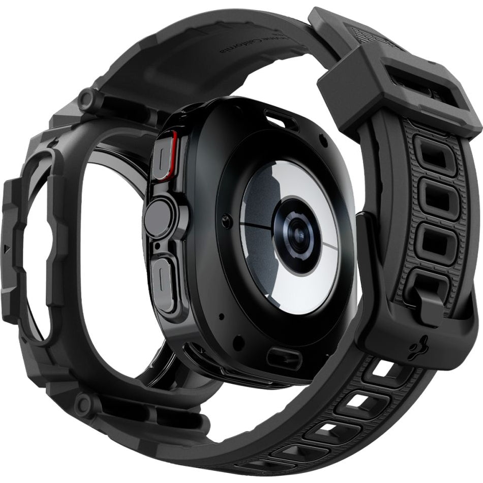 Schutzhülle mit Armband für Galaxy Watch Ultra 47mm, Spigen Rugged Armor Pro, Schwarz