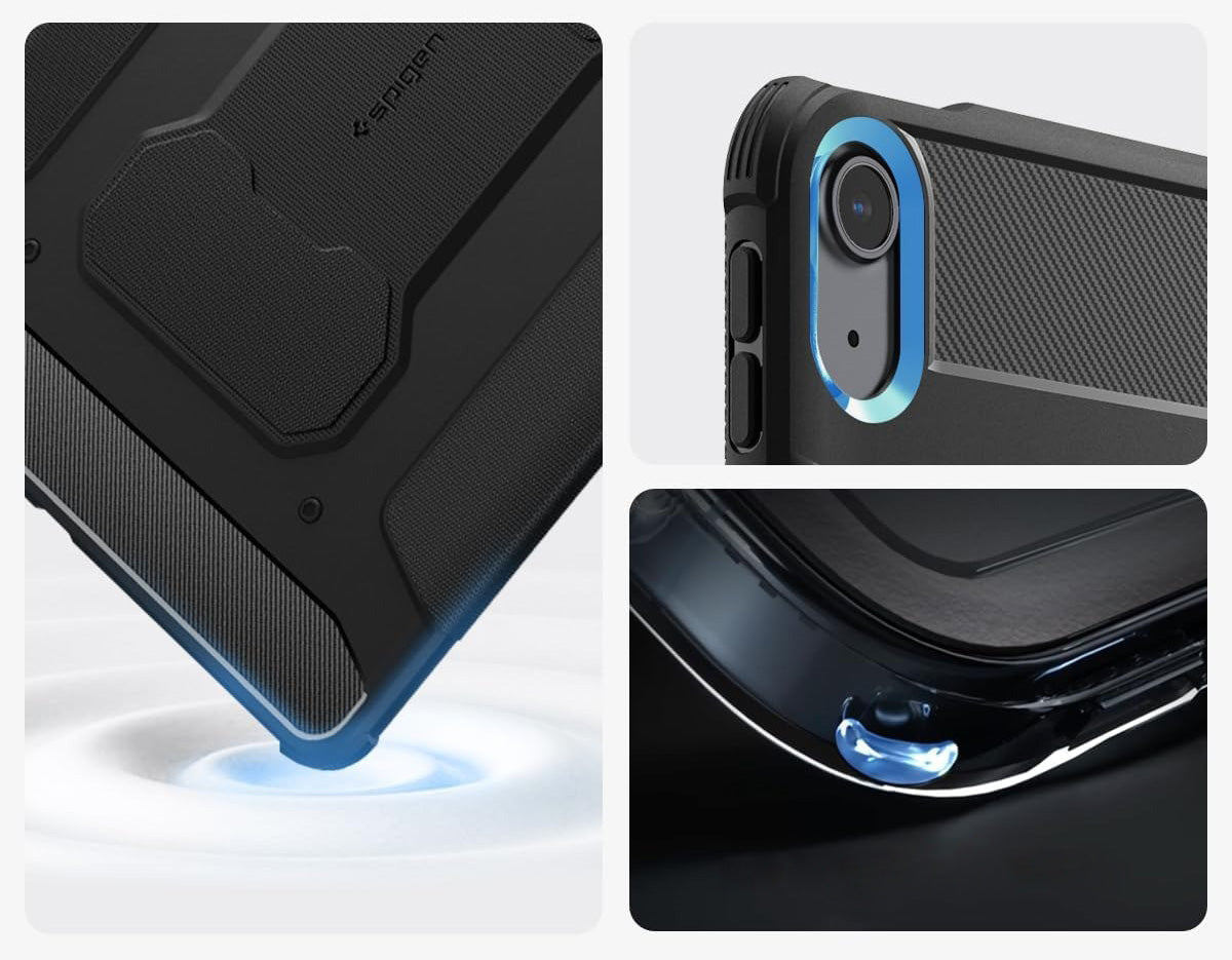 Schutzhülle für iPad Air 13" 2025 / 2024, Spigen Rugged Armor Pro, Schwarz