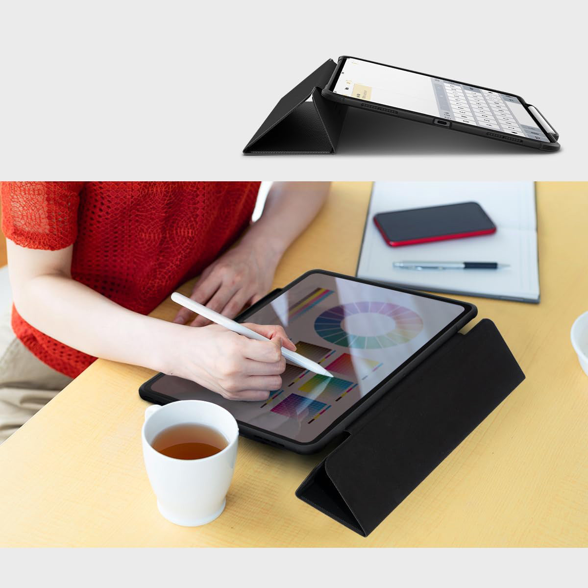 Schutzhülle für iPad Pro 13" 2025 / 2024, Spigen Rugged Armor Pro, Schwarz