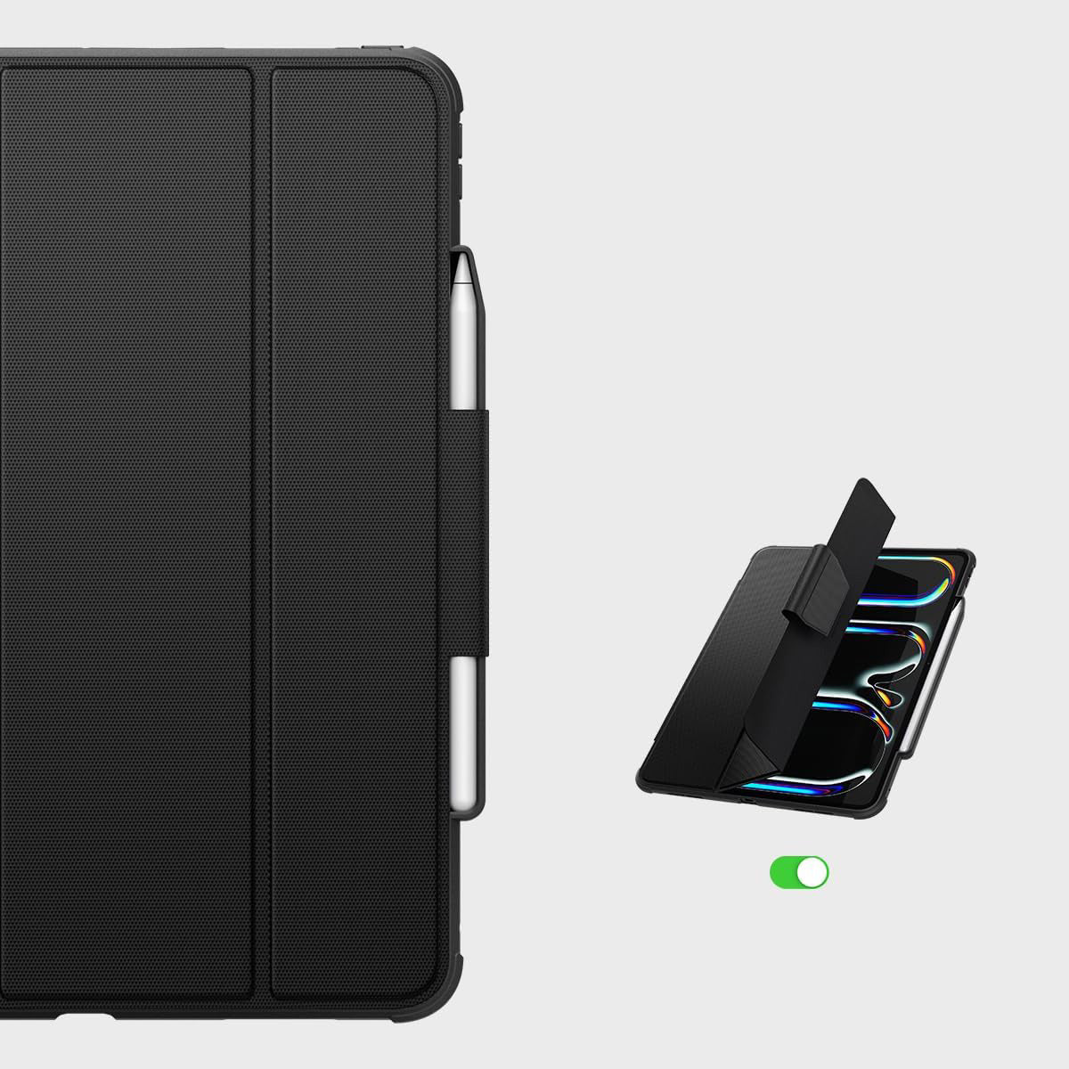 Schutzhülle für iPad Pro 13" 2025 / 2024, Spigen Rugged Armor Pro, Schwarz