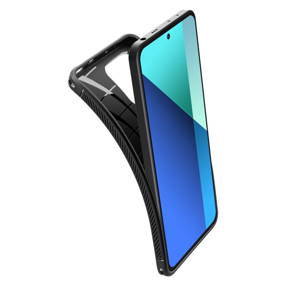 Schutzhülle für Xiaomi Redmi Note 13 4G, Spigen Rugged Armor, Schwarz