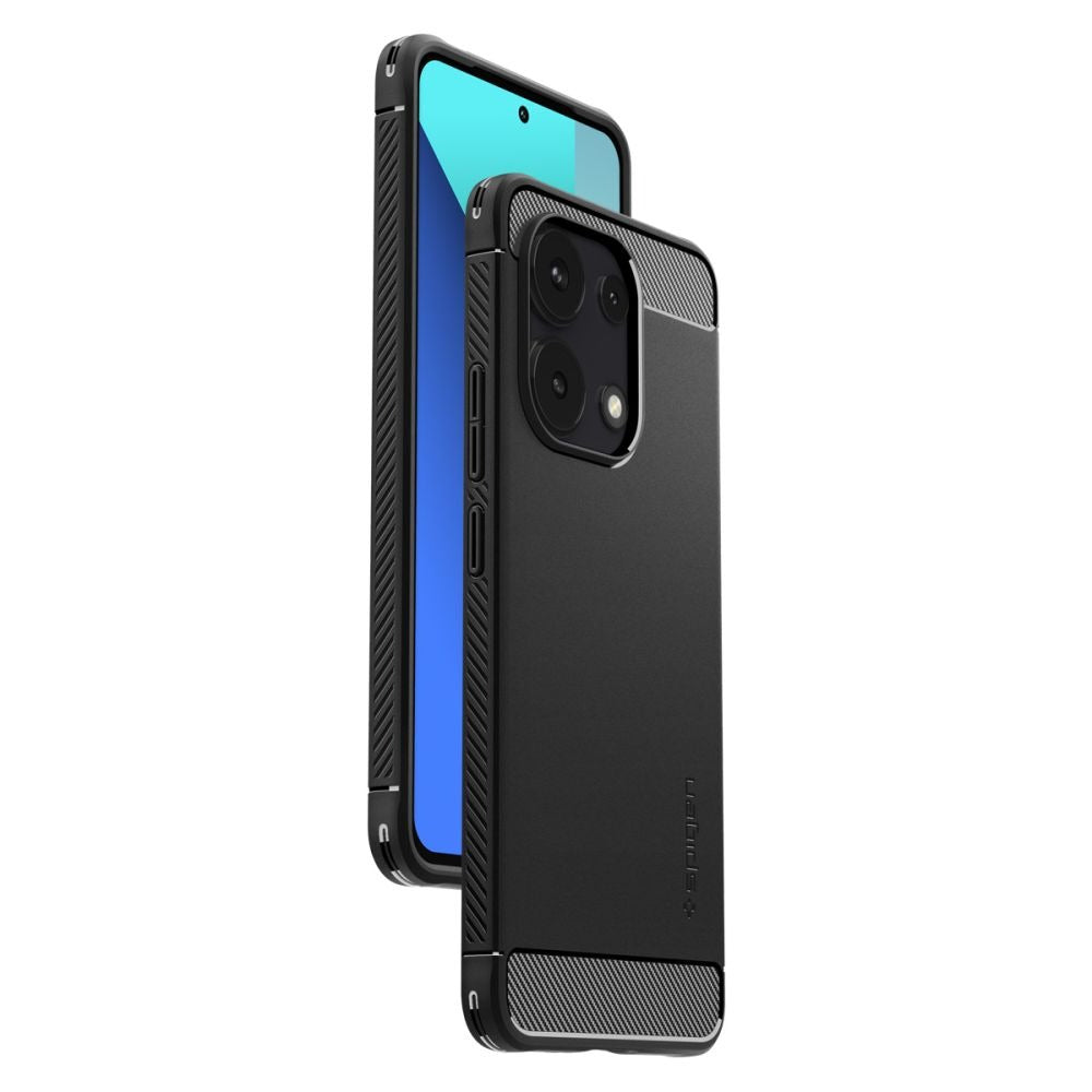 Schutzhülle für Xiaomi Redmi Note 13 4G, Spigen Rugged Armor, Schwarz