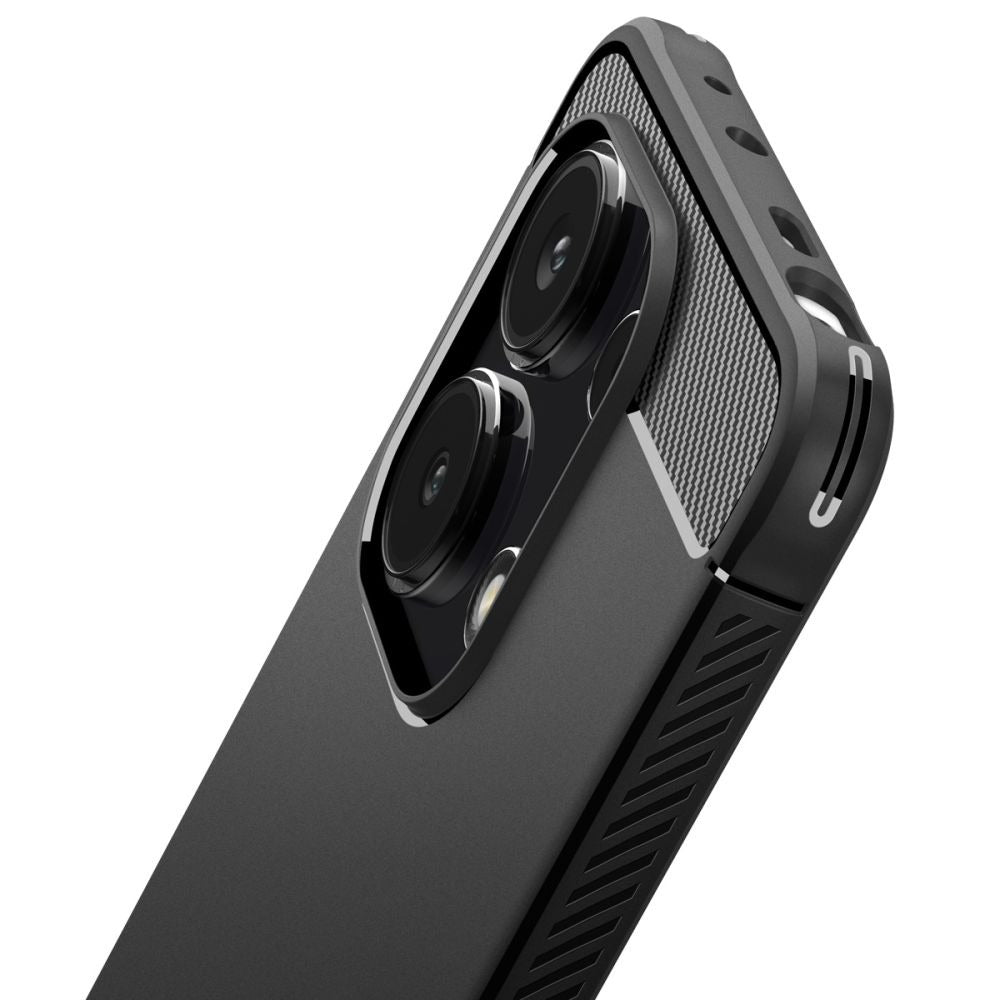 Schutzhülle für Xiaomi Redmi Note 13 4G, Spigen Rugged Armor, Schwarz