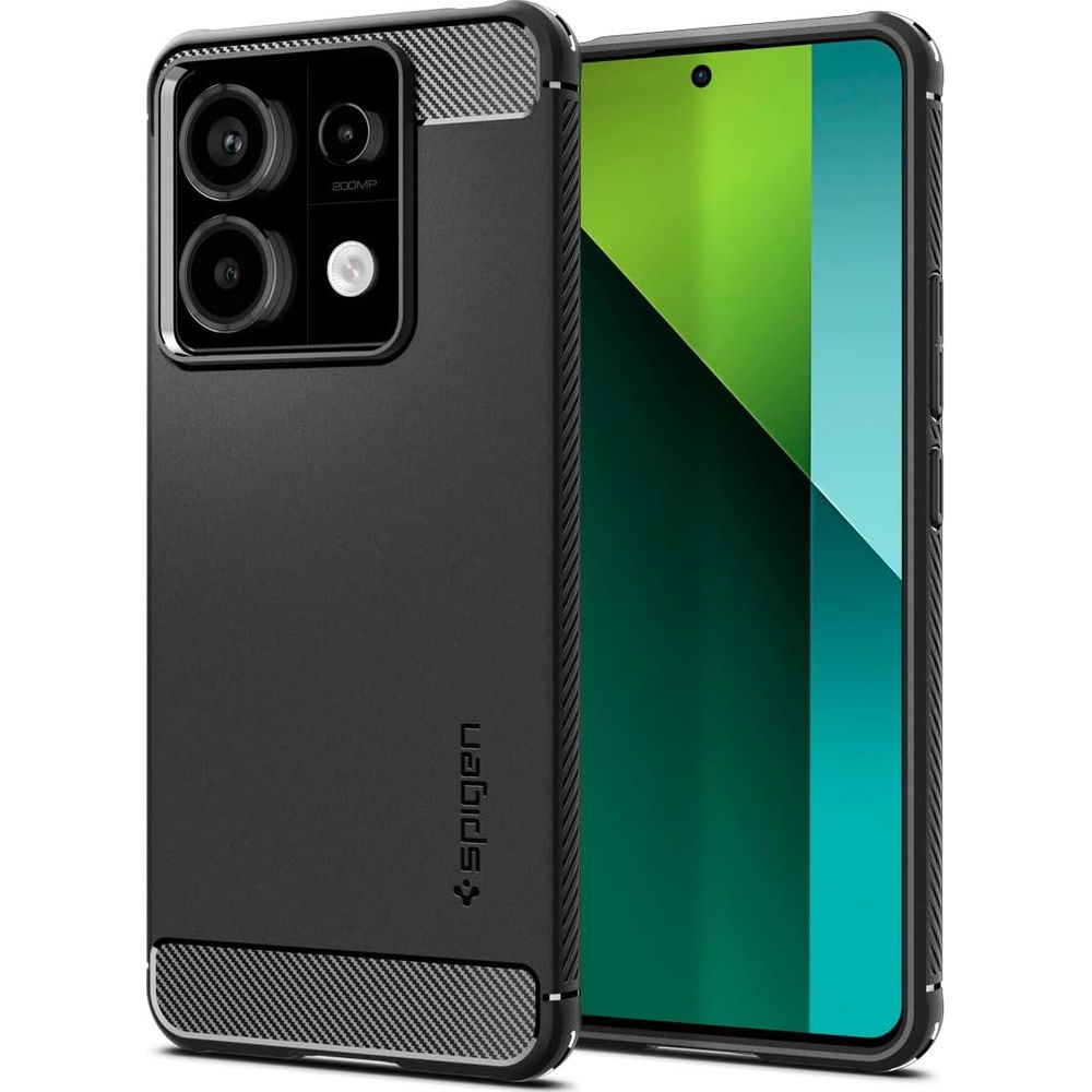 Schutzhülle für Xiaomi Redmi Note 13 Pro 5G/Poco X6 5G, Spigen Rugged Armor, Schwarz