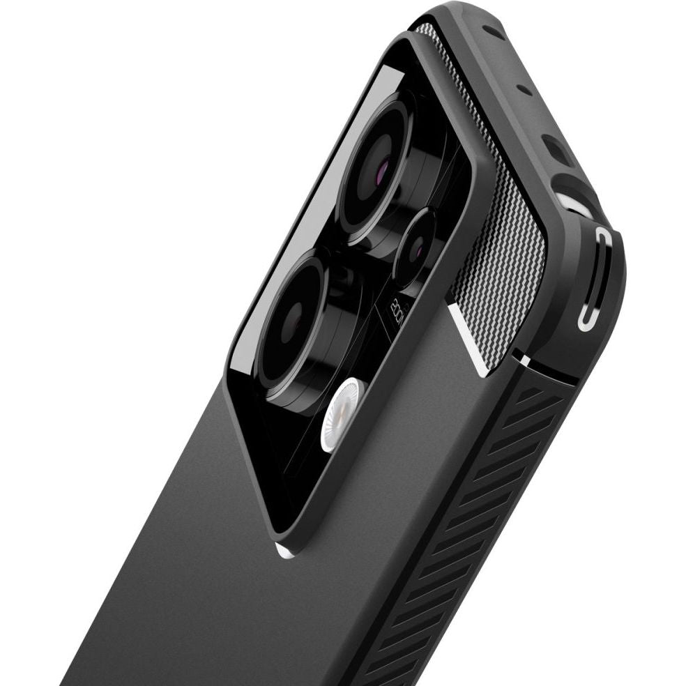 Schutzhülle für Xiaomi Redmi Note 13 Pro 5G/Poco X6 5G, Spigen Rugged Armor, Schwarz