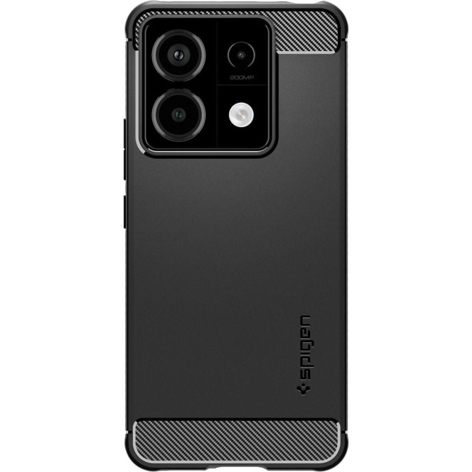 Schutzhülle für Xiaomi Redmi Note 13 Pro 5G/Poco X6 5G, Spigen Rugged Armor, Schwarz