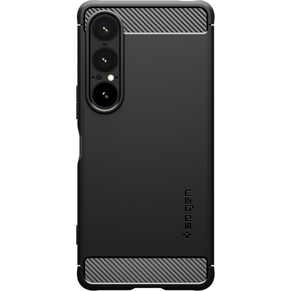 Handyhülle für Xperia 1 VII, Spigen Rugged Armor, Schwarz