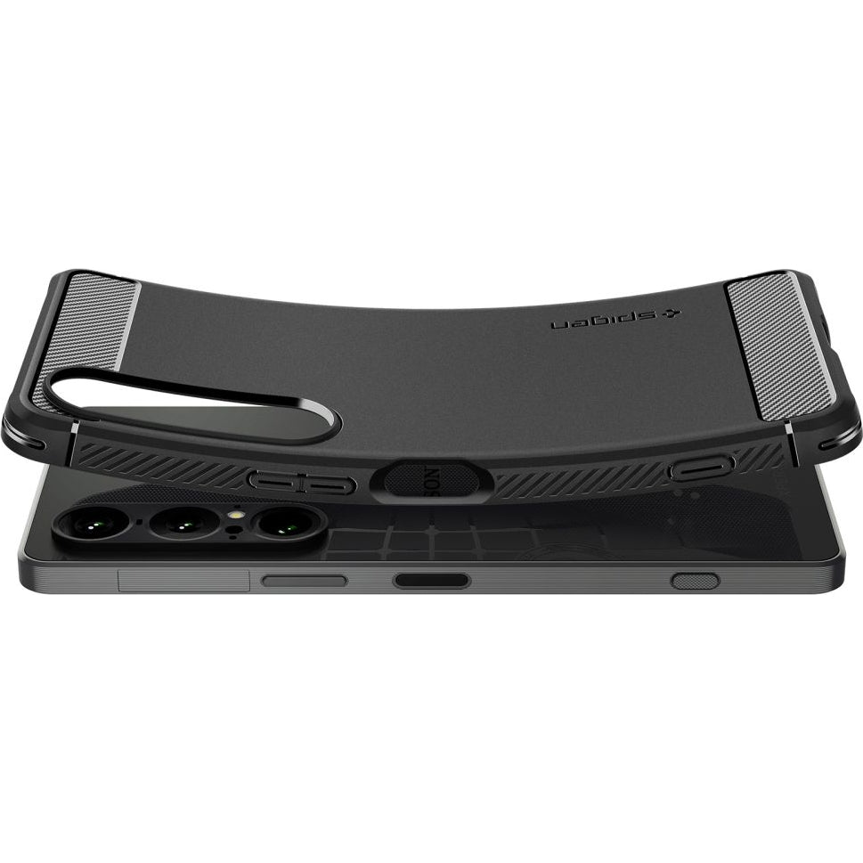 Handyhülle für Xperia 1 VII, Spigen Rugged Armor, Schwarz
