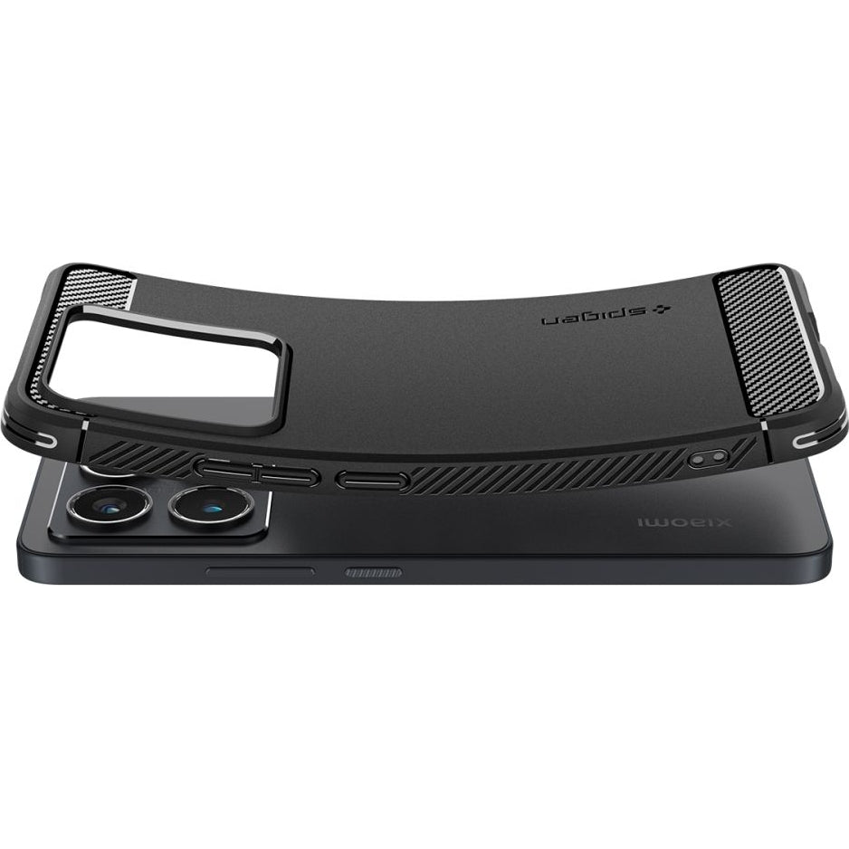 Handyhülle für Xiaomi 14T, Spigen Rugged Armor, Schwarz