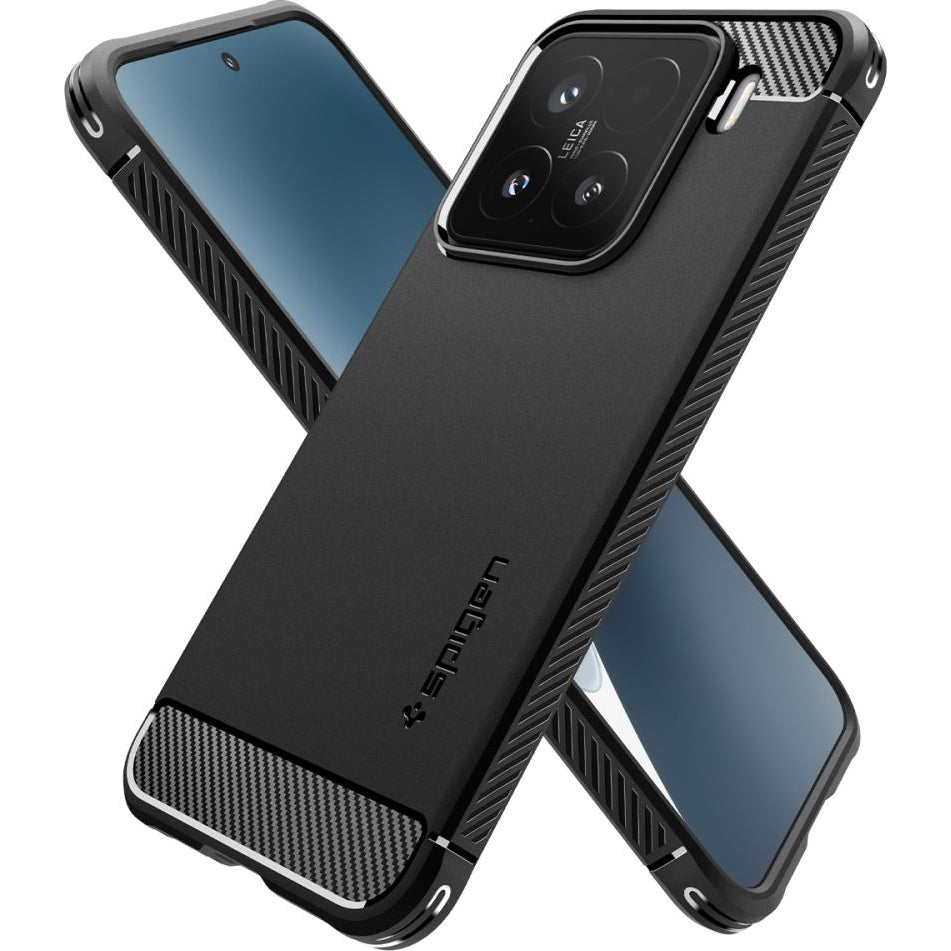 Handyhülle für Xiaomi 15, Spigen Rugged Armor, Schwarz