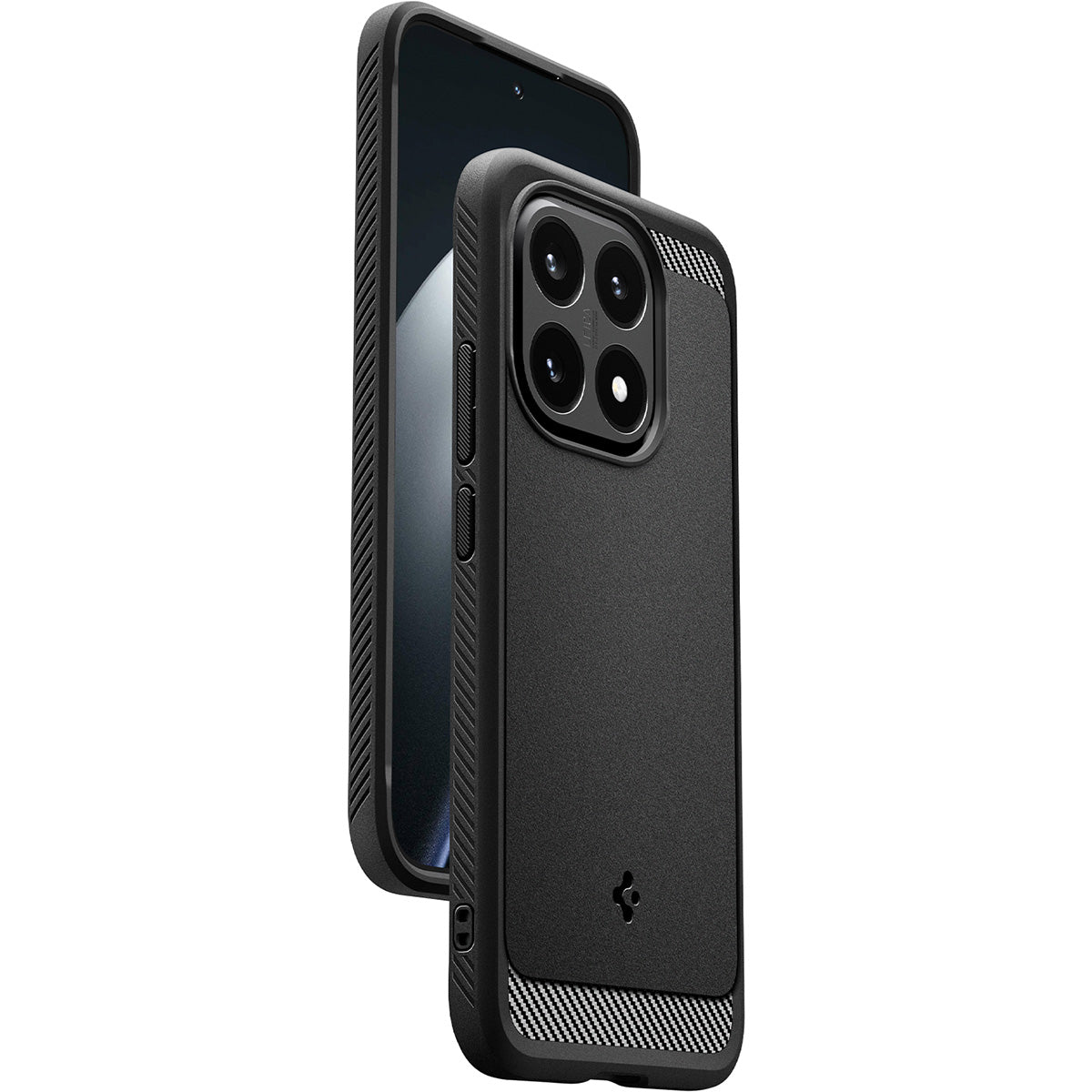 Handyhülle für Xiaomi 15T, Spigen Rugged Armor, Schwarz