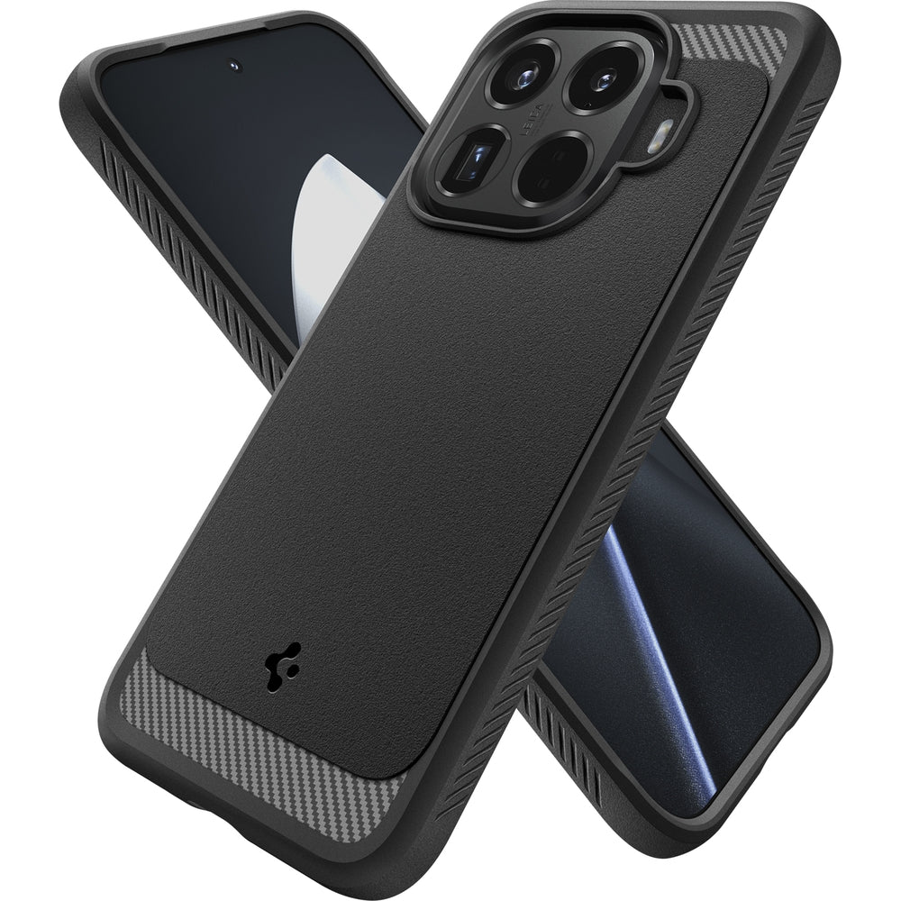 Handyhülle für Xiaomi 15T Pro, Spigen Rugged Armor, Schwarz