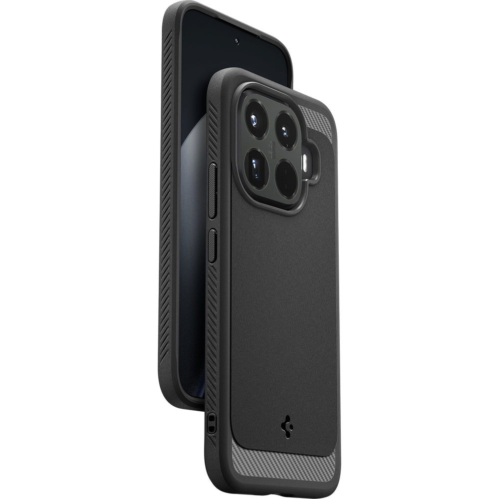 Handyhülle für Xiaomi 15T Pro, Spigen Rugged Armor, Schwarz