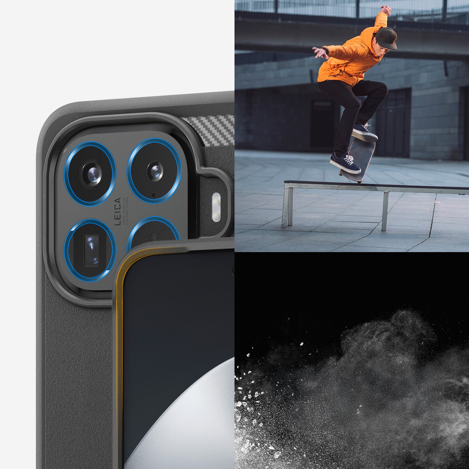 Handyhülle für Xiaomi 15T Pro, Spigen Rugged Armor, Schwarz