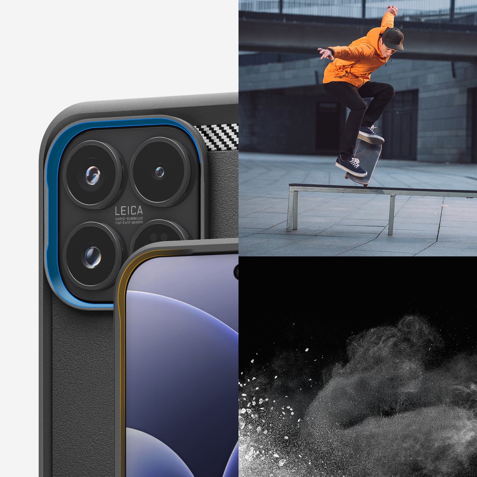 Handyhülle für Xiaomi 17, Spigen Rugged Armor, Schwarz