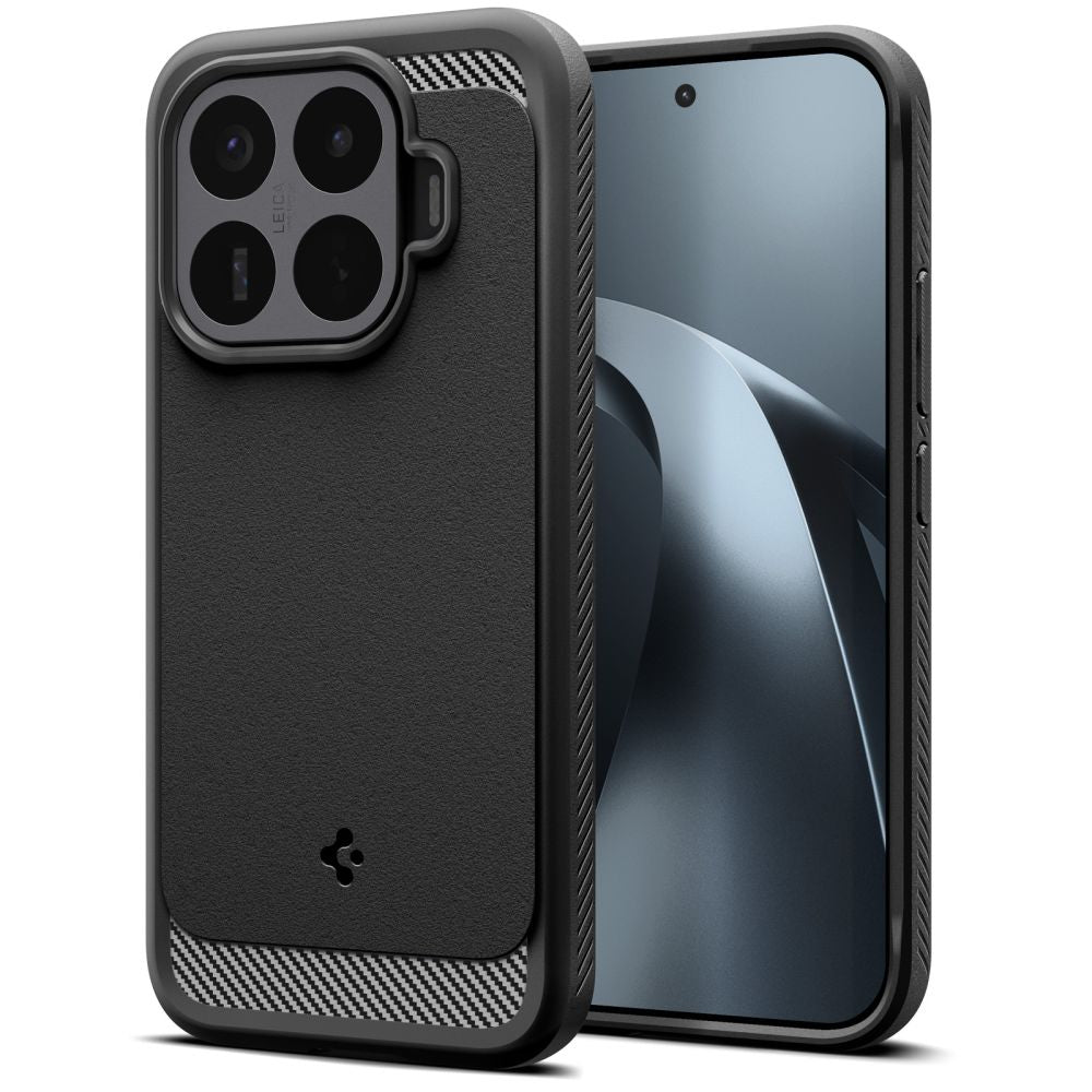 Handyhülle für Xiaomi 17T, Spigen Rugged Armor, Schwarz