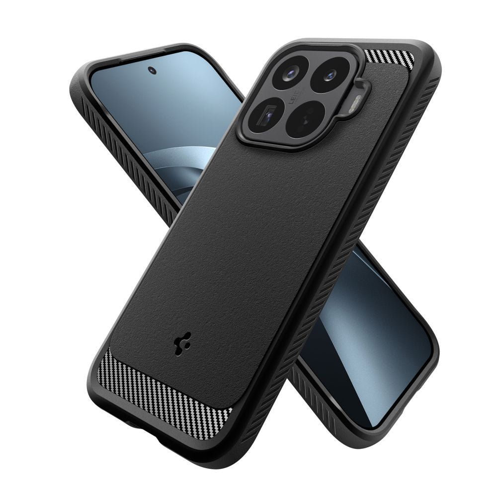 Handyhülle für Xiaomi 17T, Spigen Rugged Armor, Schwarz