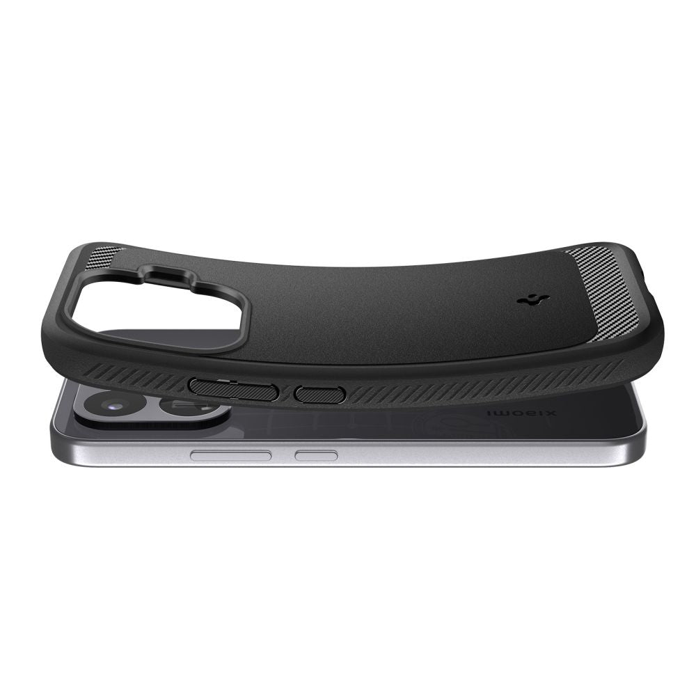 Handyhülle für Xiaomi 17T, Spigen Rugged Armor, Schwarz