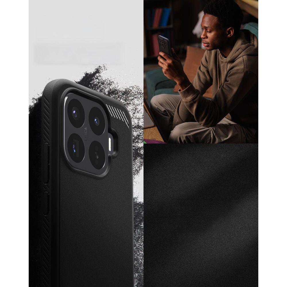 Handyhülle für Xiaomi 17T, Spigen Rugged Armor, Schwarz