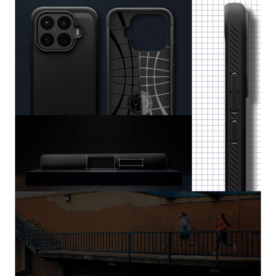 Handyhülle für Xiaomi 17T, Spigen Rugged Armor, Schwarz