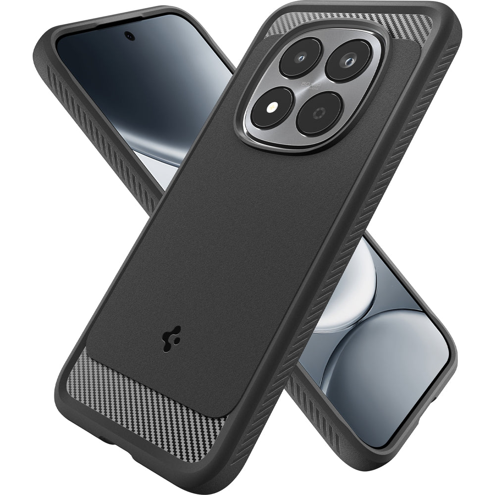 Handyhülle für Xiaomi Redmi Note 15 Pro 5G, Spigen Rugged Armor, Schwarz