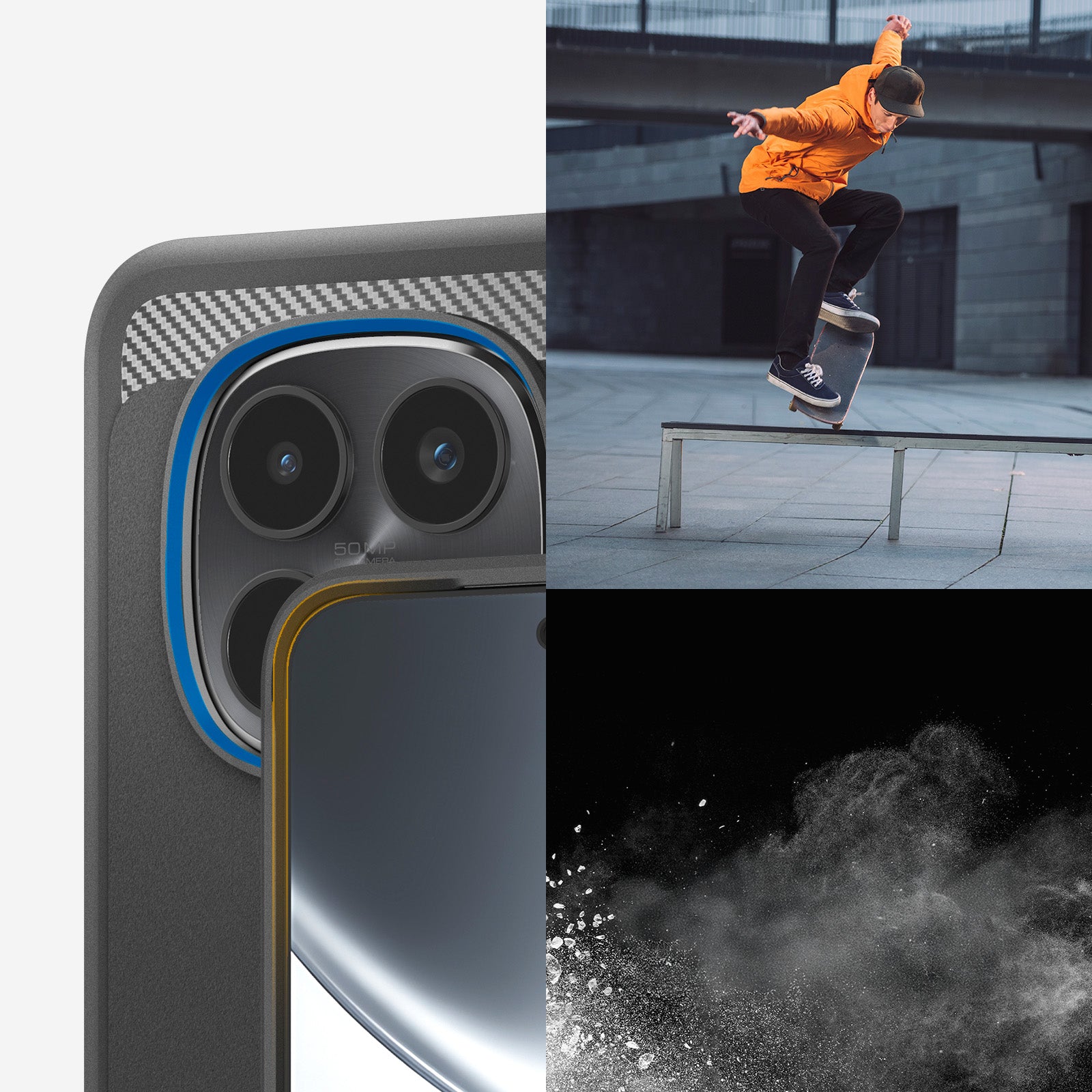 Handyhülle für Xiaomi Redmi Note 15 Pro 5G, Spigen Rugged Armor, Schwarz