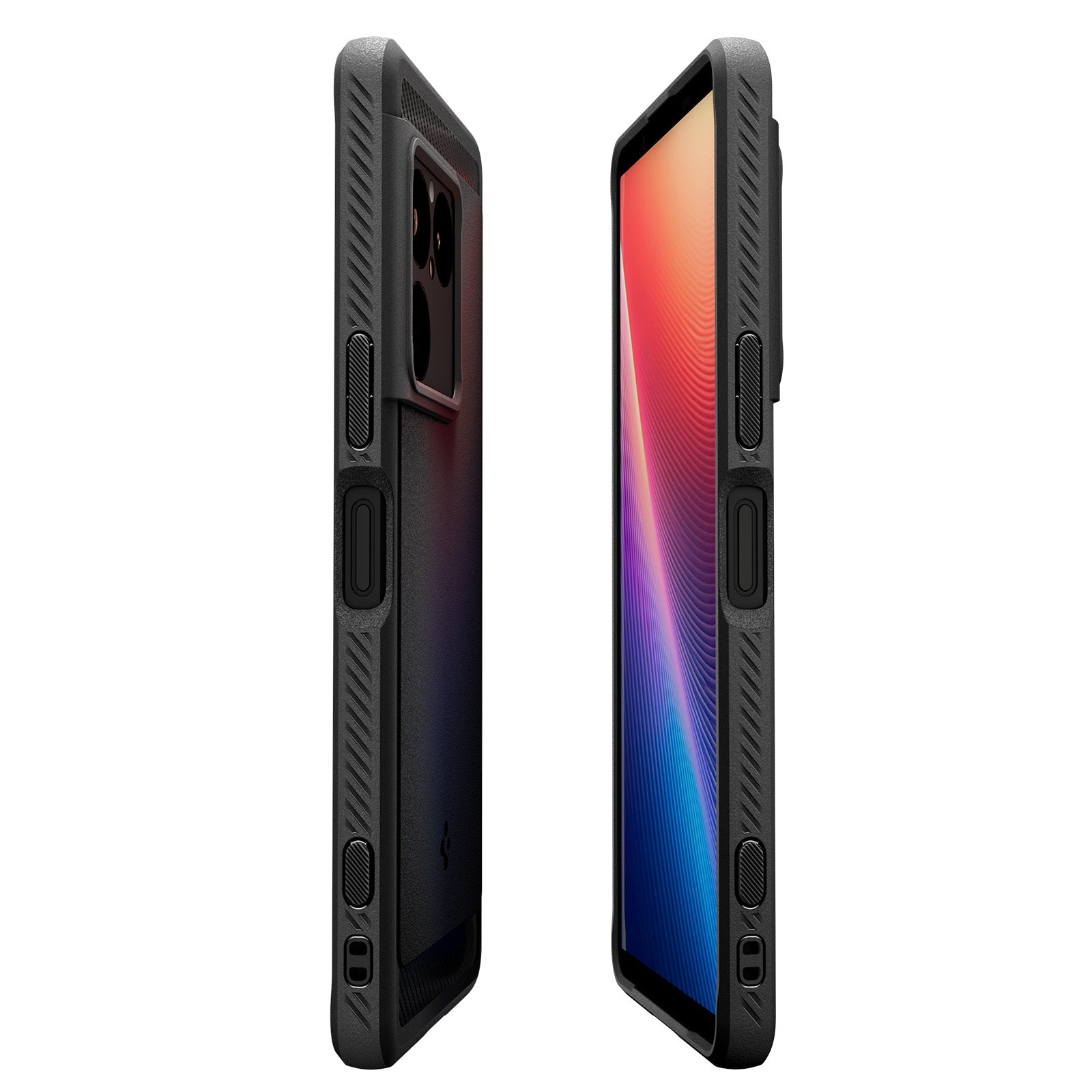 Handyhülle für Sony Xperia 1 VIII, Spigen Rugged Armor, Schwarz