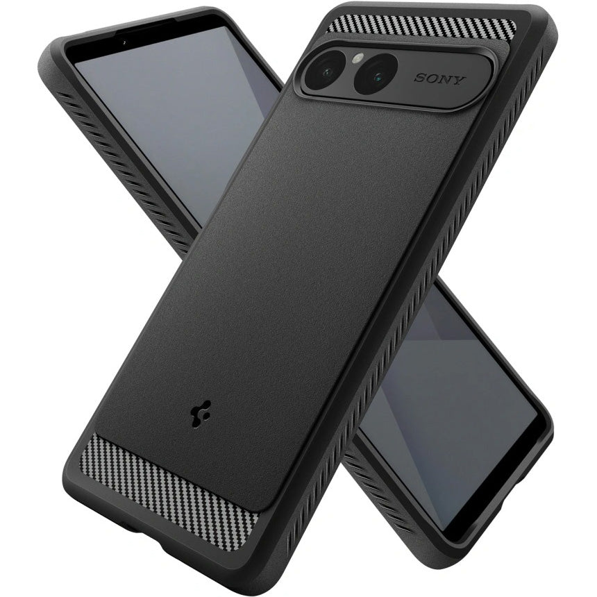 Handyhülle für Xperia 10 VII, Spigen Rugged Armor, Schwarz