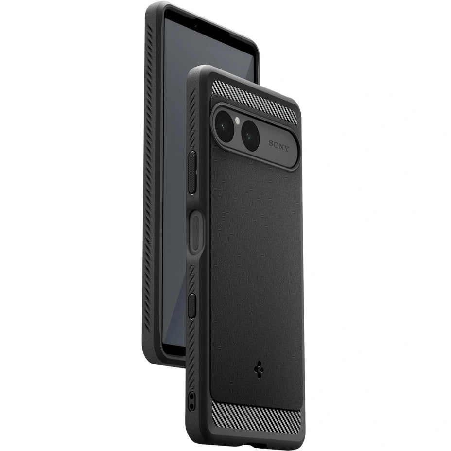 Handyhülle für Xperia 10 VII, Spigen Rugged Armor, Schwarz
