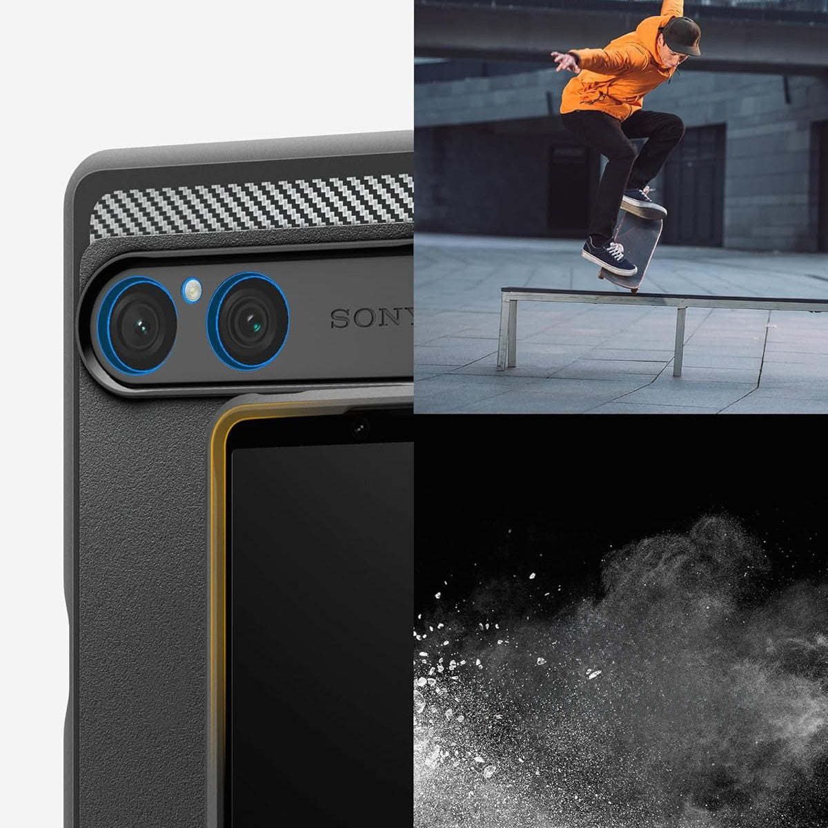 Handyhülle für Xperia 10 VII, Spigen Rugged Armor, Schwarz