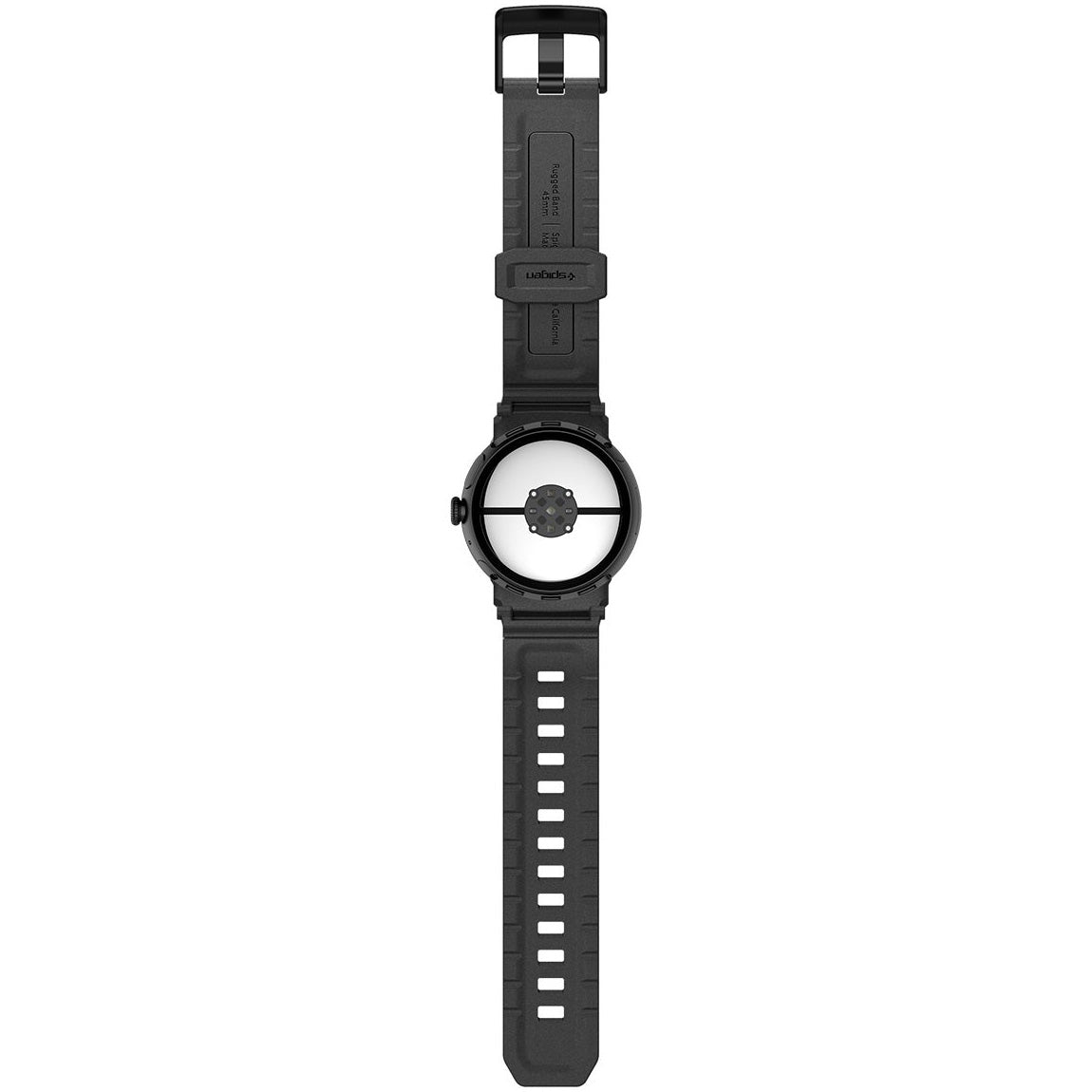 Armband für Google Pixel Watch 5 (41mm) / 4 (41mm) / 3 (41mm), Spigen Rugged Band, Schwarz (9/11)