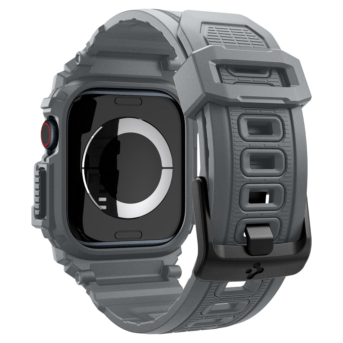 Schutzhülle mit Armband für Apple Watch 11 / 10 46 mm, Spigen Rugged Armor Pro, Grau