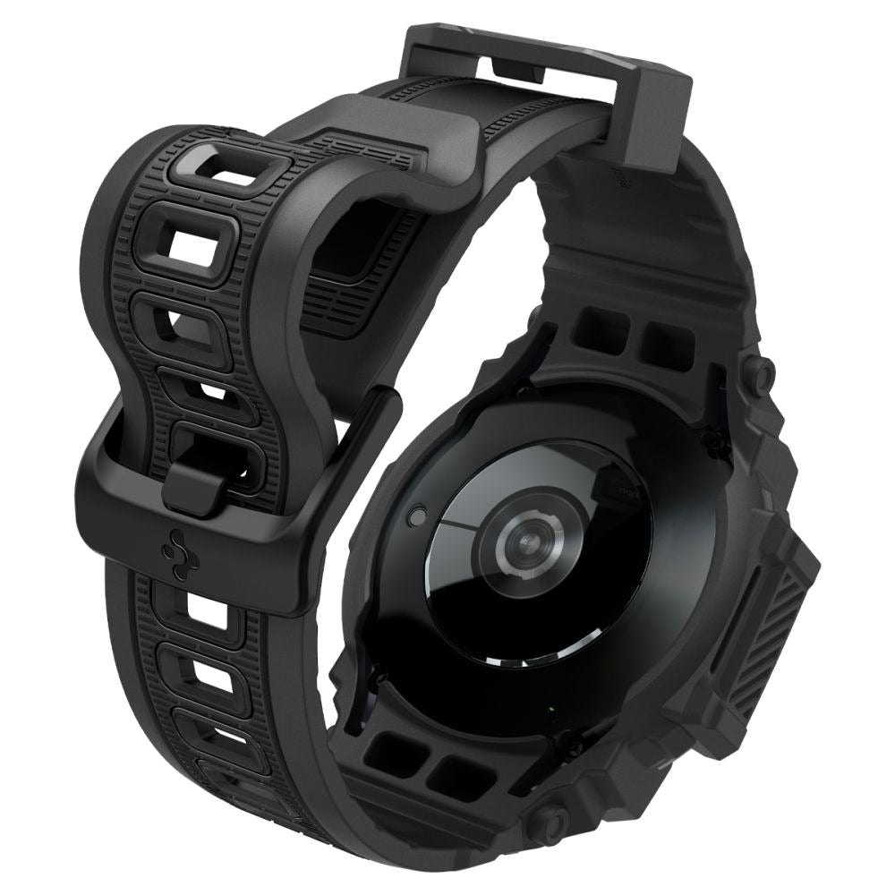 Schutzhülle mit Armband für Galaxy Watch 7 40mm, Spigen Rugged Armor Pro, Schwarz