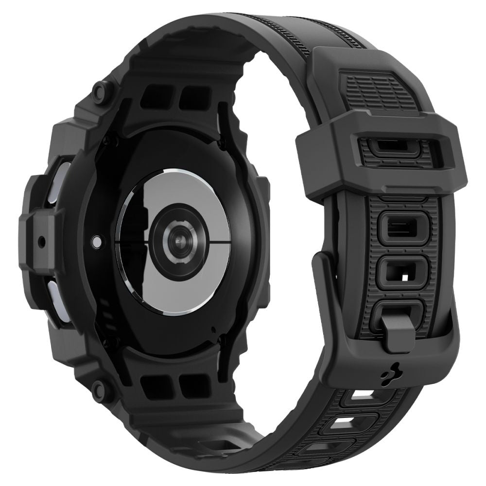 Schutzhülle mit Armband für Galaxy Watch 7 40mm, Spigen Rugged Armor Pro, Schwarz