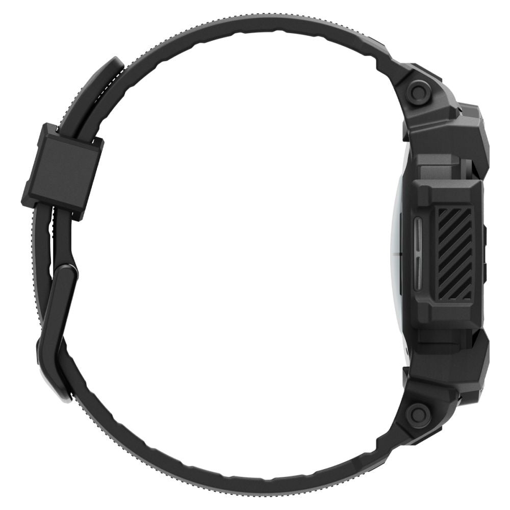 Schutzhülle mit Armband für Galaxy Watch 7 40mm, Spigen Rugged Armor Pro, Schwarz