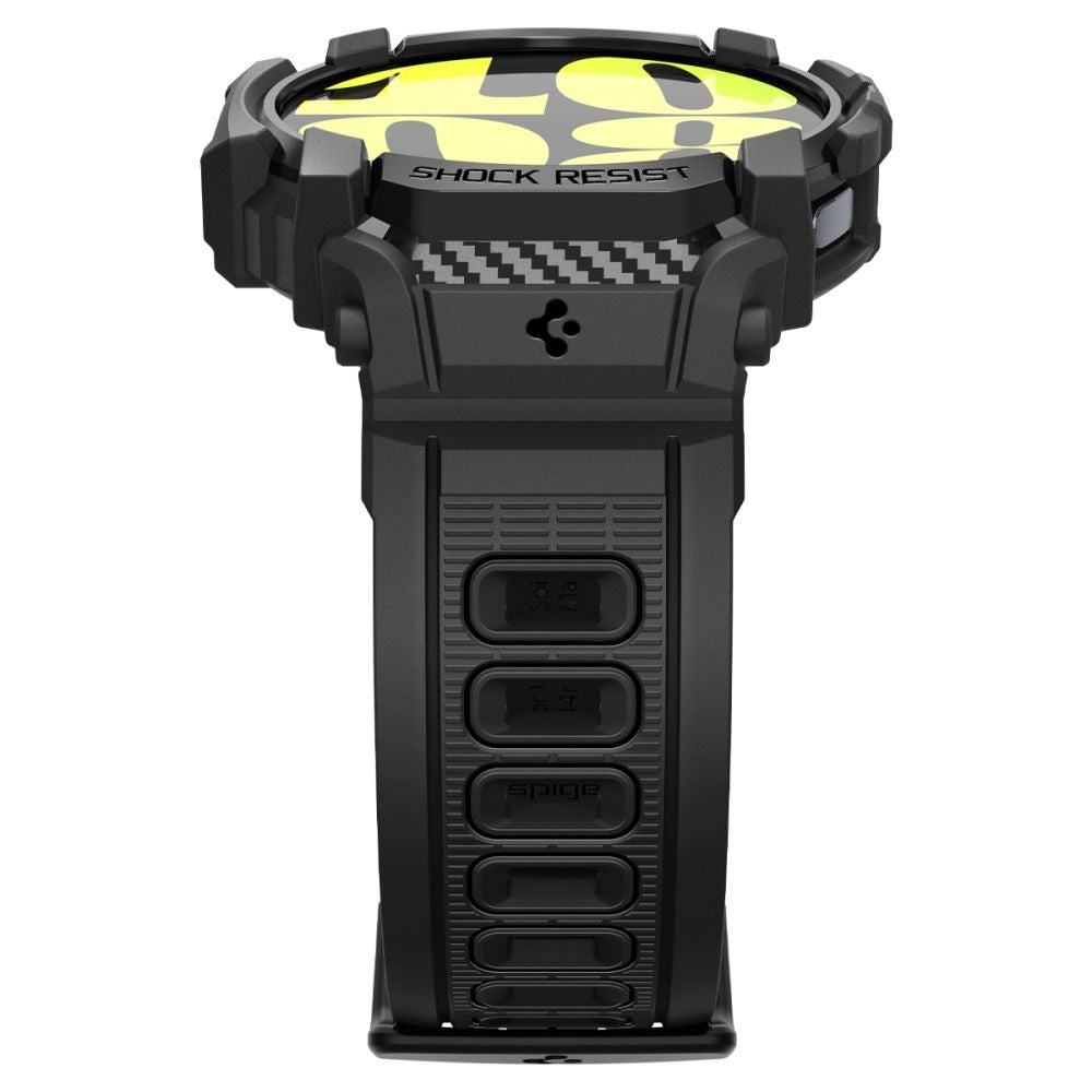 Schutzhülle mit Armband für Galaxy Watch 7 40mm, Spigen Rugged Armor Pro, Schwarz